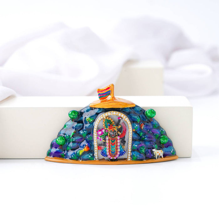 girirajji moissanite diamond enamel brooch