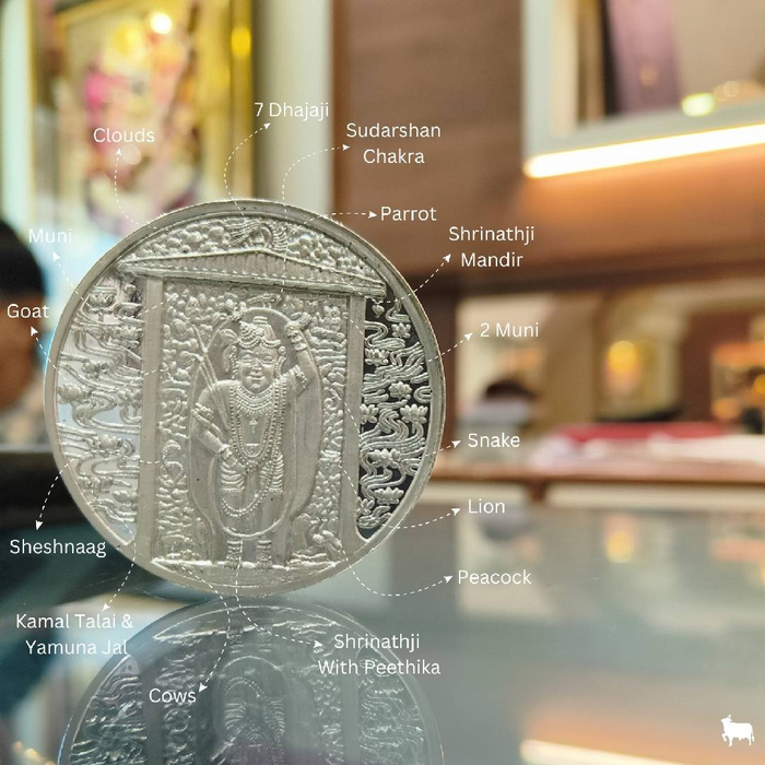 Shrinathji 65 Grams 999 Purity Silver Coin